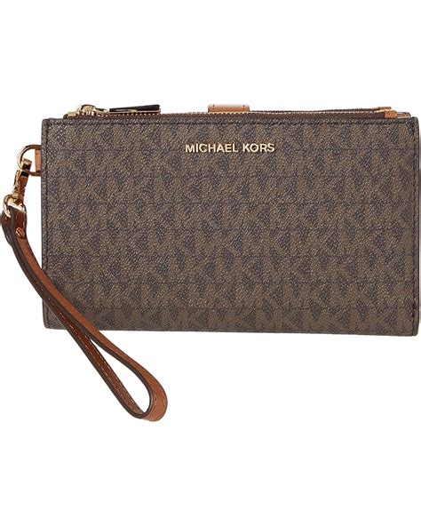 michael kors jet set double gusset wristlet|michael kors dblzp wristlet.